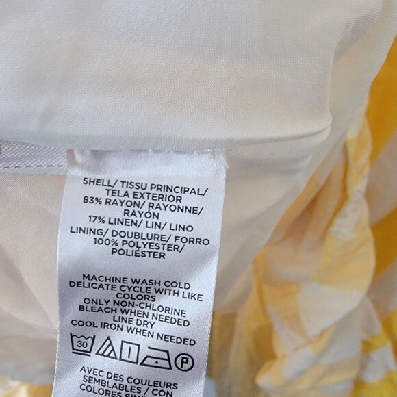 Ann Taylor womens Linen blend Sundress Dress sz 10 Striped Square Neck Midi - Picture 8 of 8